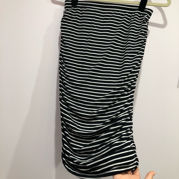 Vince Camuto Stripe Ruched Skirt - Picture 3 of 7